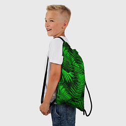 Рюкзак-мешок Листья папоротника - текстура, цвет: 3D-принт — фото 2