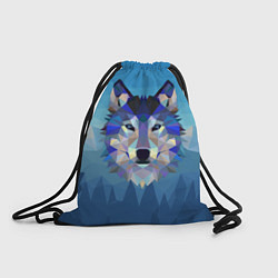 Рюкзак-мешок Лоу Поли Волк Арт, цвет: 3D-принт
