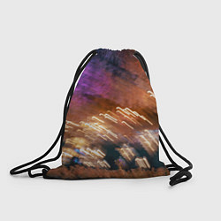 Рюкзак-мешок Неоновые огни и краска во тьме - Оранжевый, цвет: 3D-принт