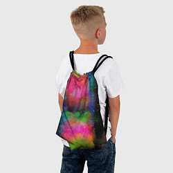 Рюкзак-мешок Разноцветные брызги кляксы, цвет: 3D-принт — фото 2