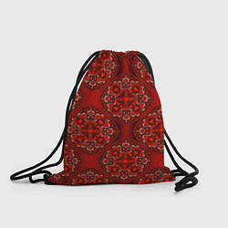 Рюкзак-мешок Красные абстрактные круглые узоры, цвет: 3D-принт