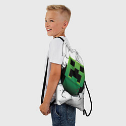 Рюкзак-мешок Крипер в дыре, цвет: 3D-принт — фото 2