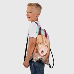 Рюкзак-мешок Пауэр: Человек-бензопила - брызги, цвет: 3D-принт — фото 2