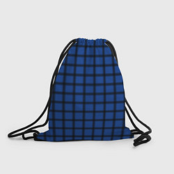 Рюкзак-мешок Крупная темно-синяя клетка, цвет: 3D-принт