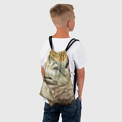 Рюкзак-мешок Спокойный волк, цвет: 3D-принт — фото 2