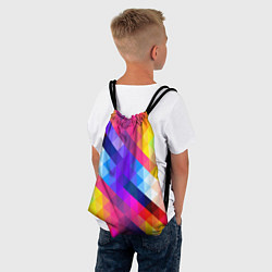 Рюкзак-мешок Яркие квадраты, цвет: 3D-принт — фото 2