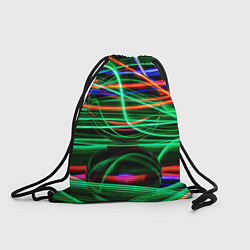 Рюкзак-мешок Абстрактное множество цветных линий, цвет: 3D-принт
