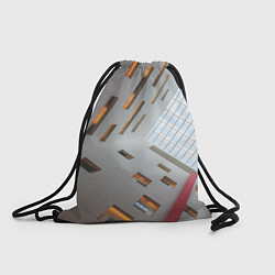 Рюкзак-мешок Абстрактное множество окон и пустая крыша, цвет: 3D-принт