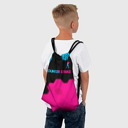 Рюкзак-мешок Counter Strike - neon gradient: символ сверху, цвет: 3D-принт — фото 2