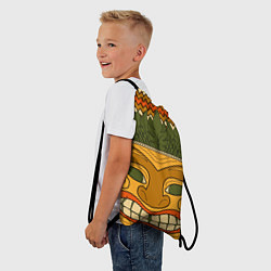 Рюкзак-мешок Polynesian tiki CONFUSED, цвет: 3D-принт — фото 2