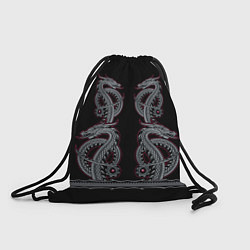 Рюкзак-мешок Дом Дракона орнамент с драконами, цвет: 3D-принт