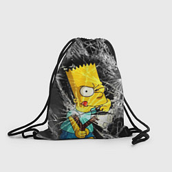 Рюкзак-мешок Барт Симпсон разбил из рогатки стекло, цвет: 3D-принт