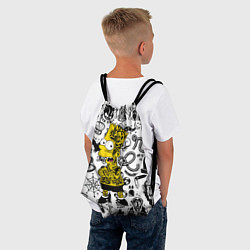 Рюкзак-мешок Барт Симпсон весь в татухах - Hype, цвет: 3D-принт — фото 2