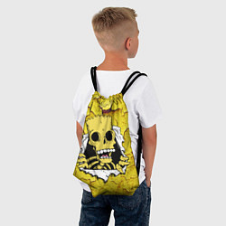 Рюкзак-мешок Скелет Барта Симпсона разрывает штукатурку стены, цвет: 3D-принт — фото 2