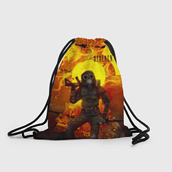 Рюкзак-мешок STALKER На Фоне Горящего Знака Радиации, цвет: 3D-принт