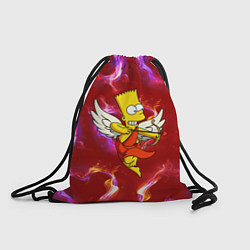 Рюкзак-мешок Барт Симпсон стреляет из лука в сердце, цвет: 3D-принт