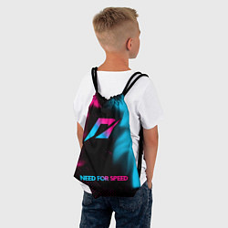 Рюкзак-мешок Need for Speed - neon gradient: символ сверху надп, цвет: 3D-принт — фото 2