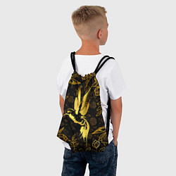 Рюкзак-мешок Золотая колибри, цвет: 3D-принт — фото 2