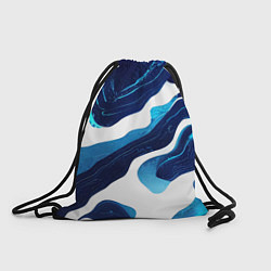 Рюкзак-мешок Синие разводы краски, цвет: 3D-принт