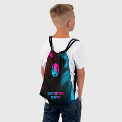 Рюкзак-мешок Spirited Away - neon gradient: символ, надпись, цвет: 3D-принт — фото 2