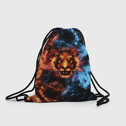 Рюкзак-мешок Огонь и вода - лев, цвет: 3D-принт