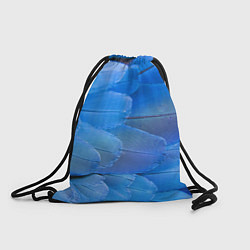 Рюкзак-мешок Текстура с голубыми перьями, цвет: 3D-принт