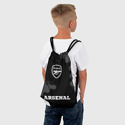 Рюкзак-мешок Arsenal sport на темном фоне: символ, надпись, цвет: 3D-принт — фото 2