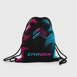 Рюкзак-мешок Citroen - neon gradient: символ, надпись, цвет: 3D-принт