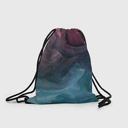Рюкзак-мешок Розовый и синий дым во тьме, цвет: 3D-принт