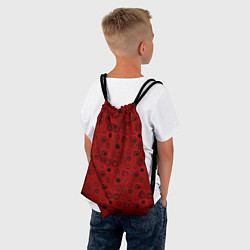 Рюкзак-мешок Красный абстрактный узор, цвет: 3D-принт — фото 2