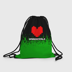 Рюкзак-мешок Undertale - зеленая трава, цвет: 3D-принт