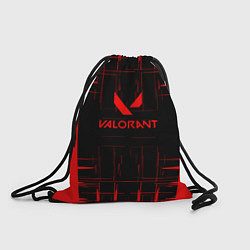 Рюкзак-мешок Valorant красные полосы, цвет: 3D-принт