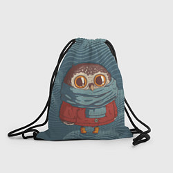 Рюкзак-мешок Милая совушка в шарфе, цвет: 3D-принт