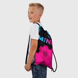 Рюкзак-мешок Mini - neon gradient: символ сверху, цвет: 3D-принт — фото 2
