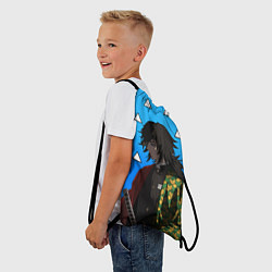 Рюкзак-мешок Гию Томиока - Клинок, цвет: 3D-принт — фото 2