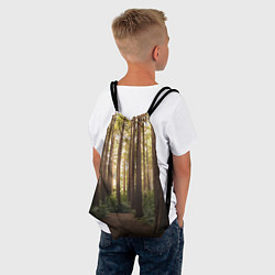 Рюкзак-мешок Дневной лес, деревья и свет, цвет: 3D-принт — фото 2