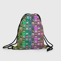 Рюкзак-мешок Minecraft characters neon, цвет: 3D-принт
