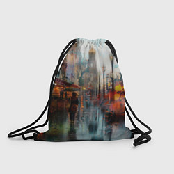 Рюкзак-мешок В Питере дождь, цвет: 3D-принт