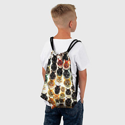 Рюкзак-мешок Паттерн-котики, цвет: 3D-принт — фото 2