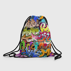 Рюкзак-мешок Надпись и краска граффити, цвет: 3D-принт
