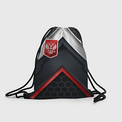 Рюкзак-мешок Герб России на объемном фоне, цвет: 3D-принт