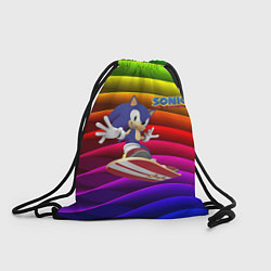 Рюкзак-мешок Sonic - hedgehog - skateboarding - bands, цвет: 3D-принт
