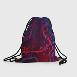 Рюкзак-мешок Неоновая электро плата, цвет: 3D-принт