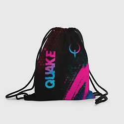Рюкзак-мешок Quake - neon gradient: надпись, символ, цвет: 3D-принт