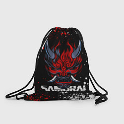 Рюкзак-мешок Маска Они - Киберпанк 2077 - Samurai, цвет: 3D-принт