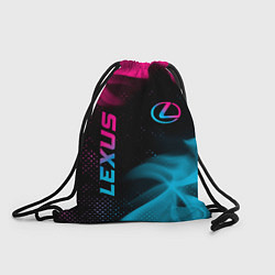 Рюкзак-мешок Lexus - neon gradient: надпись, символ, цвет: 3D-принт