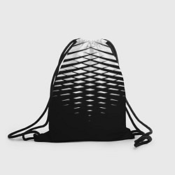 Рюкзак-мешок Черно-белая симметричная сетка из треугольников, цвет: 3D-принт
