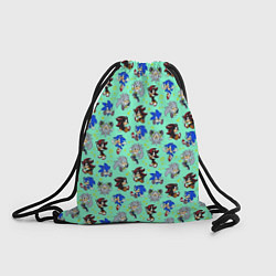 Рюкзак-мешок Ежик Соник и его друзья, цвет: 3D-принт