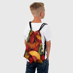 Рюкзак-мешок Фруктово ягодный фон, цвет: 3D-принт — фото 2