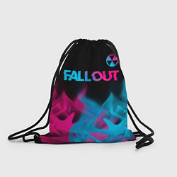 Рюкзак-мешок Fallout - neon gradient: символ сверху, цвет: 3D-принт